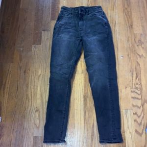 black stretchy mom jeans